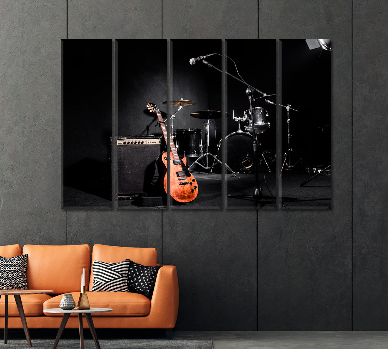 Set of Musical Instruments During Concert Canvas Print-Canvas Print-CetArt-1 Panel-24x16 inches-CetArt