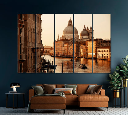 Church Santa Maria della Salute and Grand Canal Venice Italy Canvas Print-Canvas Print-CetArt-1 Panel-24x16 inches-CetArt