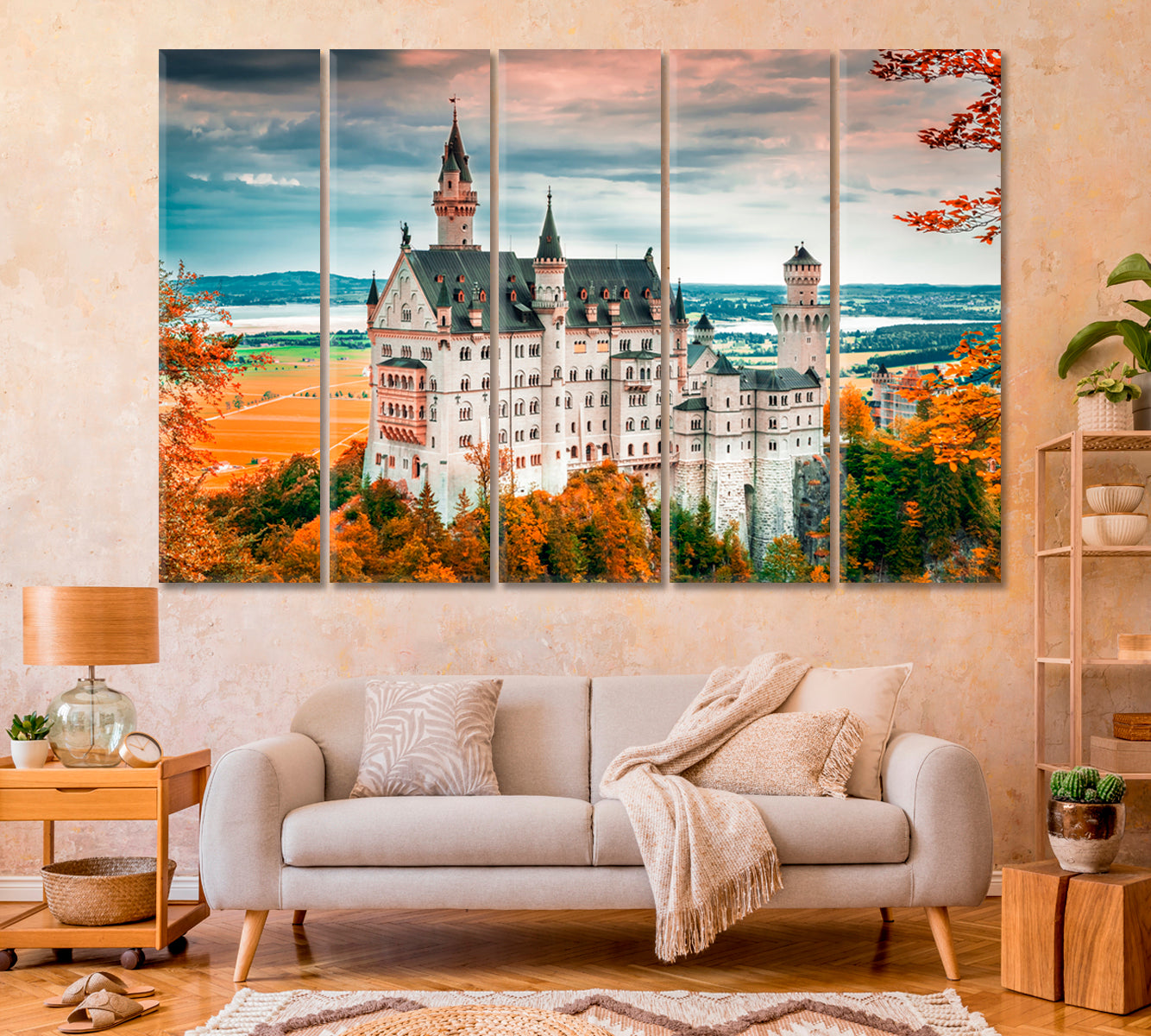 Fairytale Castle Neuschwanstein Bavaria Germany Canvas Print-Canvas Print-CetArt-1 Panel-24x16 inches-CetArt