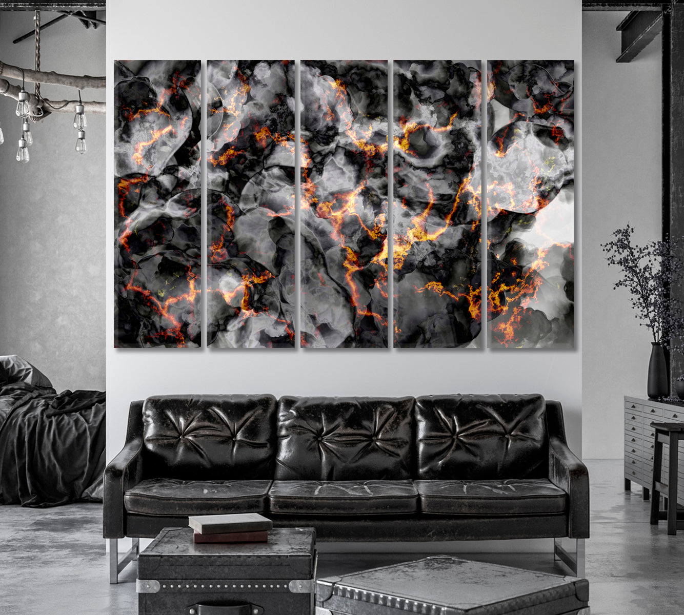 Abstract Hot Embers Canvas Print-Canvas Print-CetArt-1 Panel-24x16 inches-CetArt