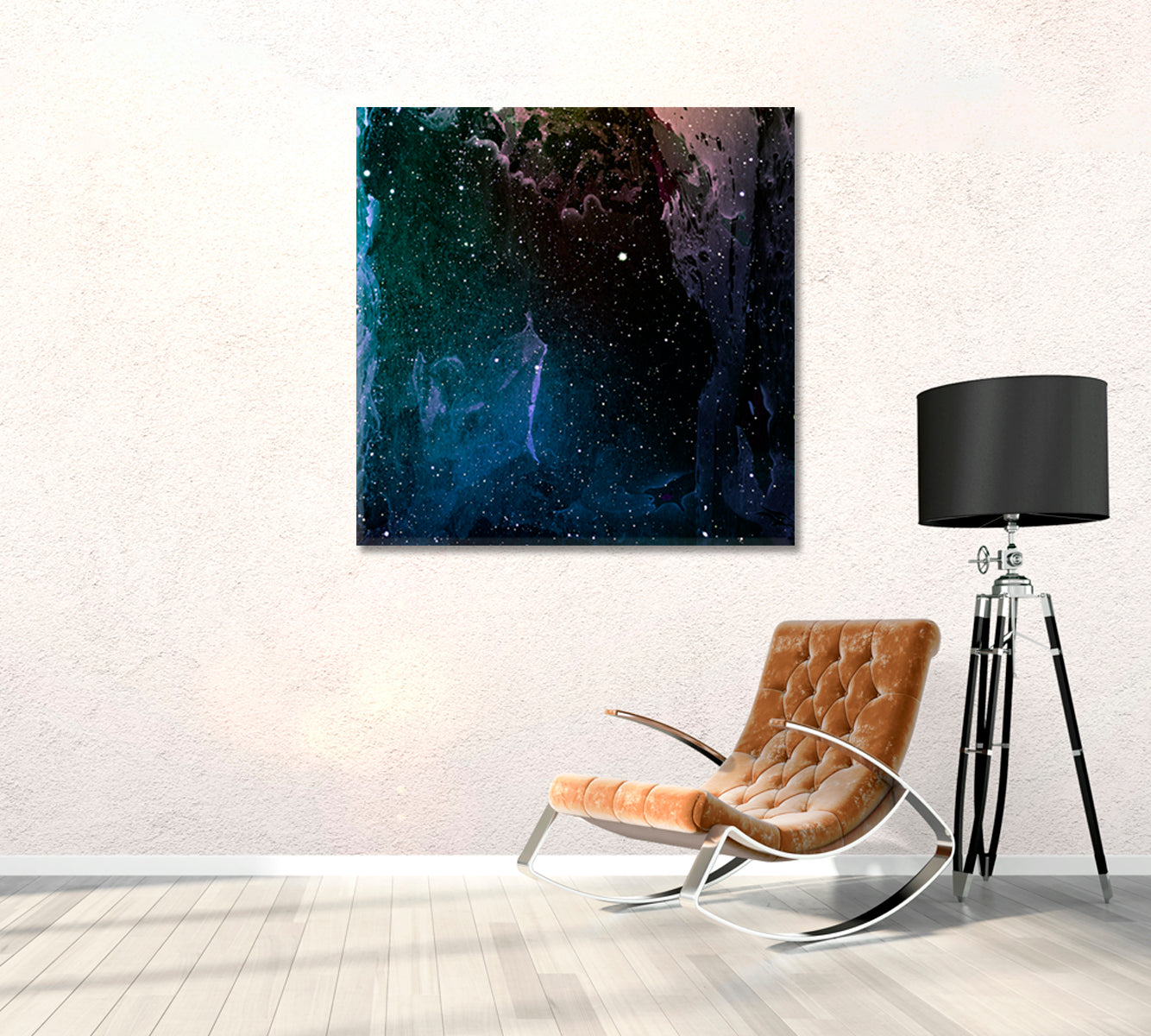 Beautiful Abstract Fantastic Stars in Space Canvas Print-Canvas Print-CetArt-1 panel-12x12 inches-CetArt