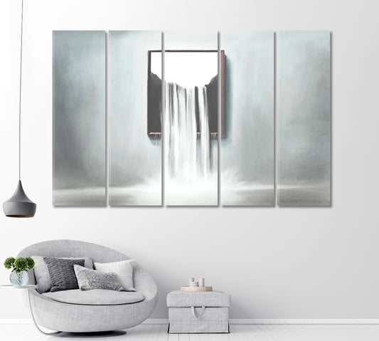 Surreal Waterfall Canvas Print-Canvas Print-CetArt-1 Panel-24x16 inches-CetArt