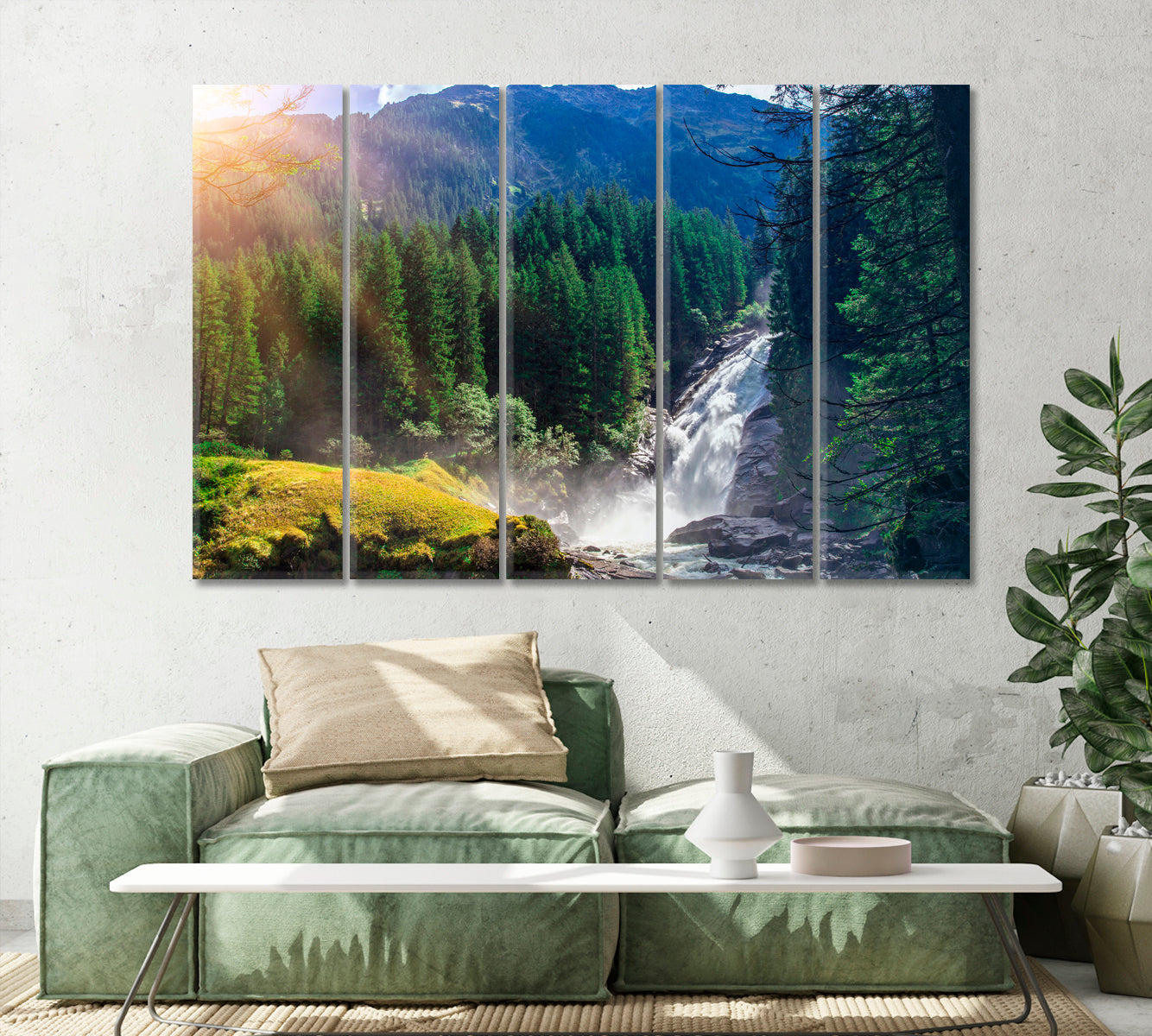 Krimml Waterfalls in High Tauern National Park Austria Canvas Print-Canvas Print-CetArt-1 Panel-24x16 inches-CetArt