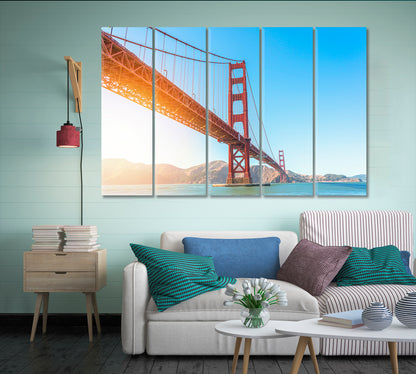 San Francisco Golden Gate Bridge Canvas Print-Canvas Print-CetArt-5 Panels-36x24 inches-CetArt