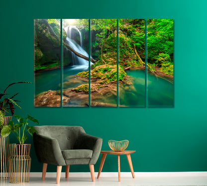 Vaioaga Falls in Beusnita National Park Romania Canvas Print-Canvas Print-CetArt-1 Panel-24x16 inches-CetArt