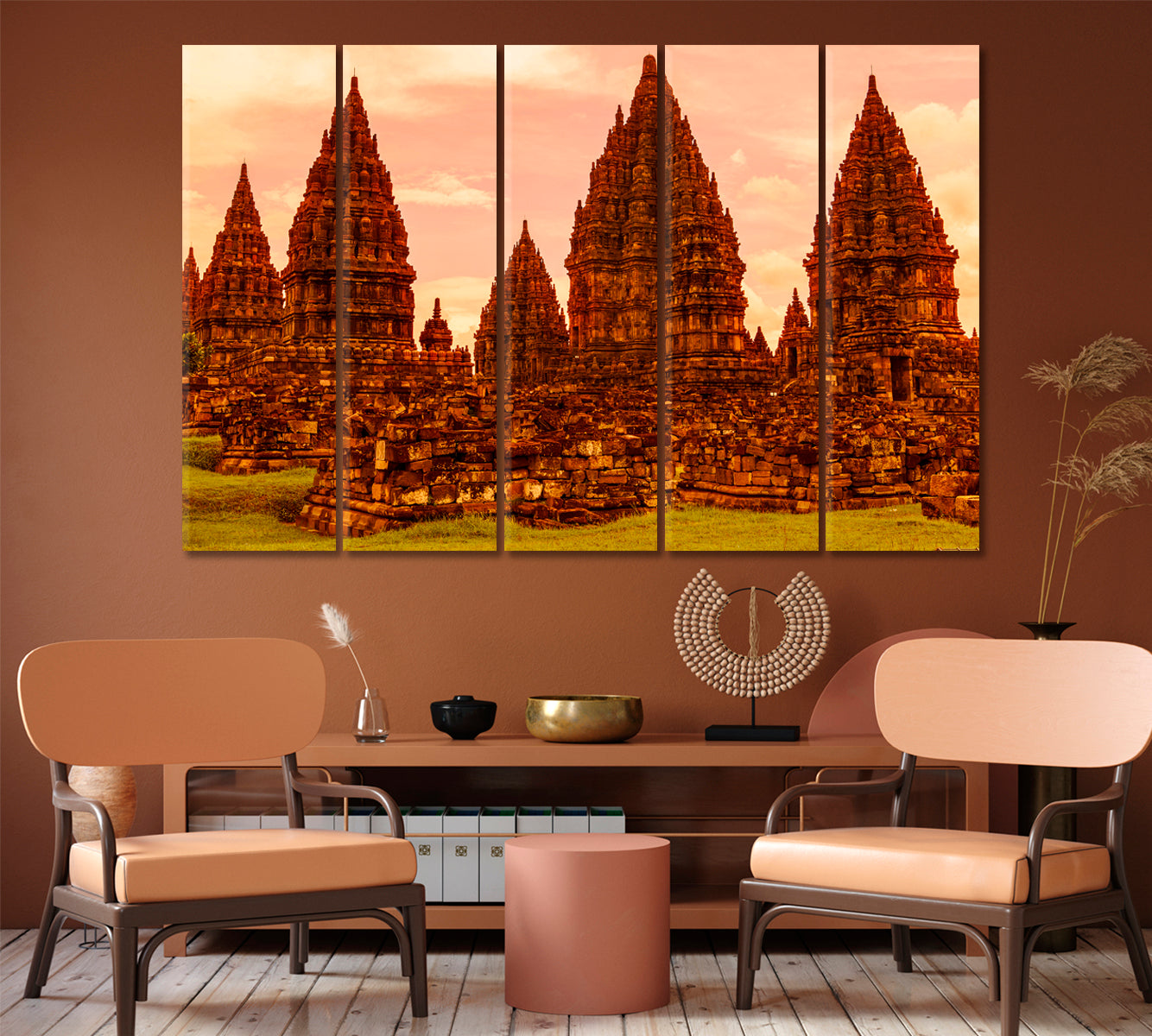Prambanan Temple Indonesia Canvas Print-Canvas Print-CetArt-1 Panel-24x16 inches-CetArt