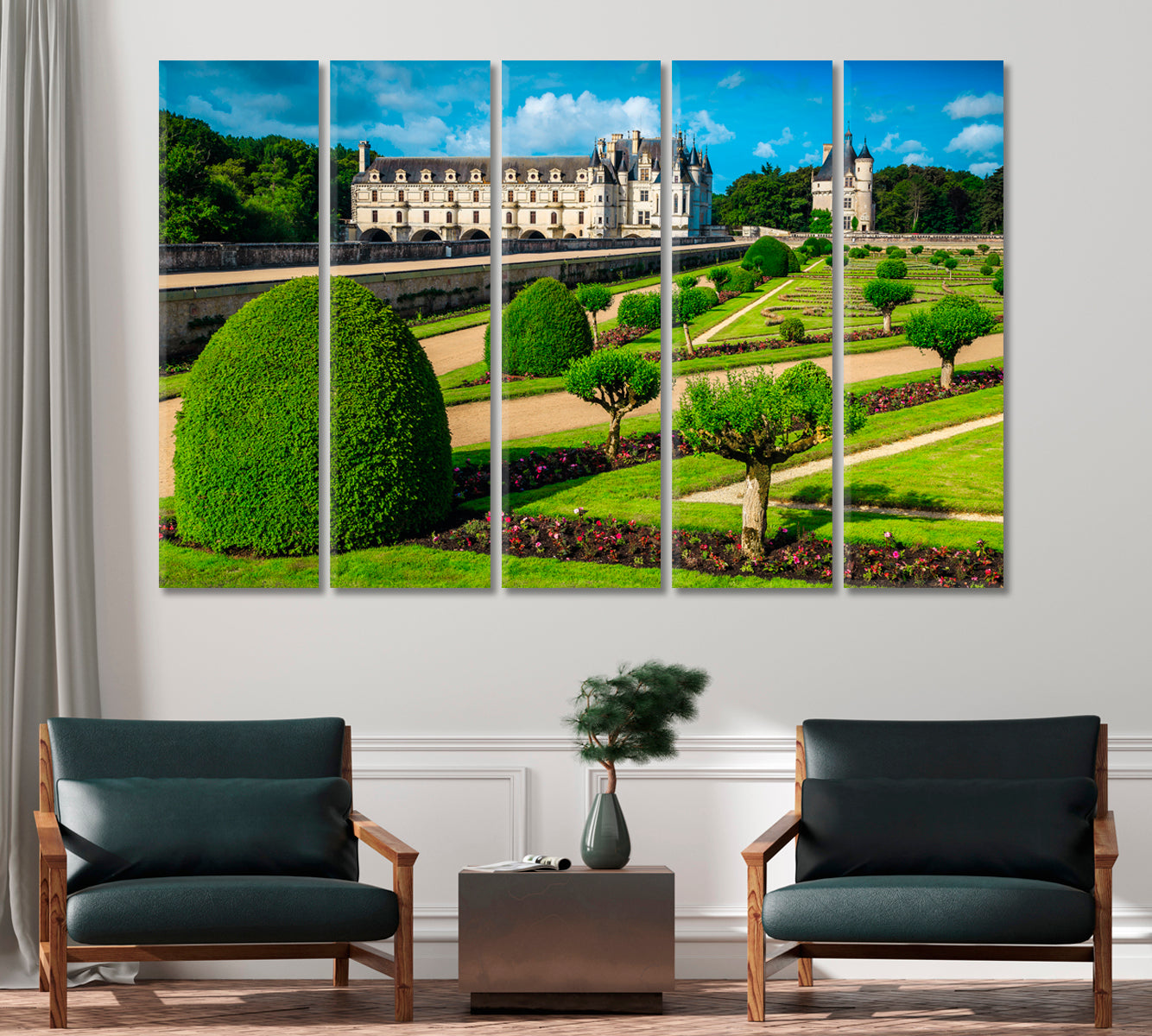 Chenonceau Castle Loire Valley France Canvas Print-Canvas Print-CetArt-1 Panel-24x16 inches-CetArt