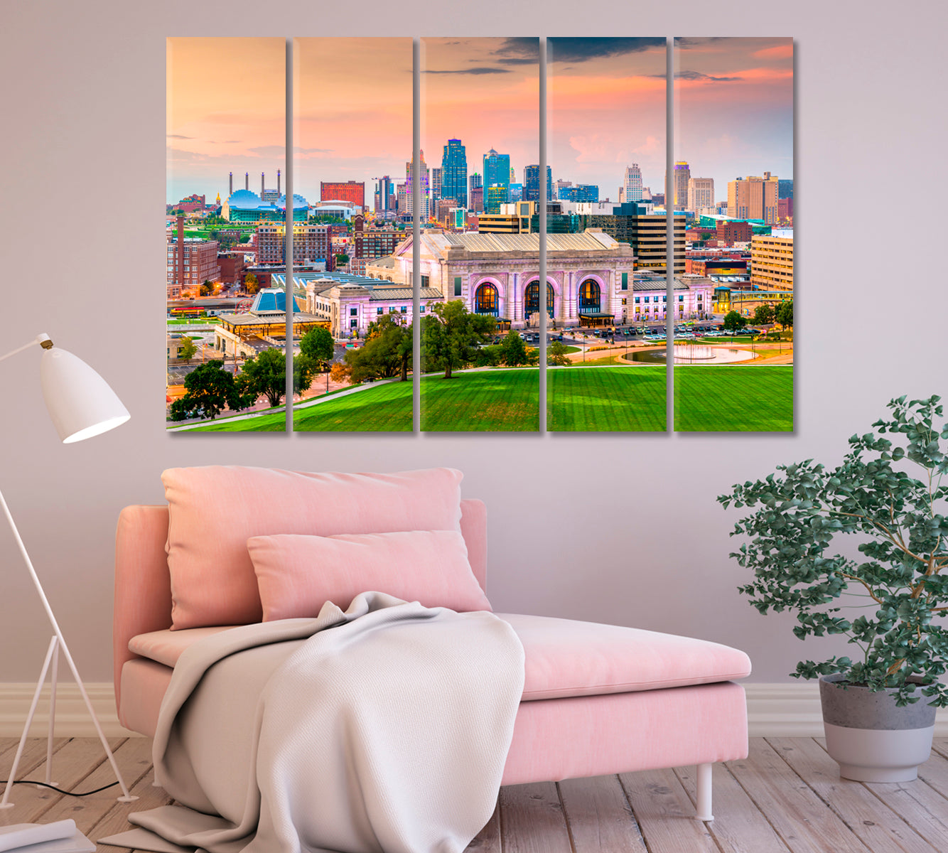 Kansas City United States Canvas Print-Canvas Print-CetArt-1 Panel-24x16 inches-CetArt