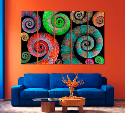 Colorful Chameleon Tails Canvas Print-Canvas Print-CetArt-1 Panel-24x16 inches-CetArt