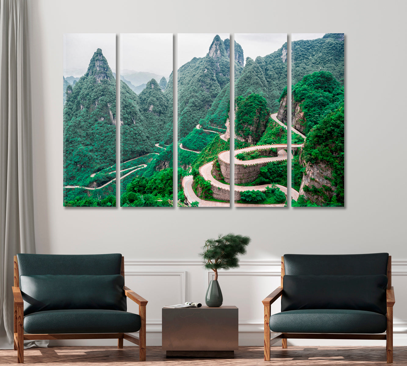 Tianmen Mountain National Park Tongtian Avenue Canvas Print-Canvas Print-CetArt-1 Panel-24x16 inches-CetArt