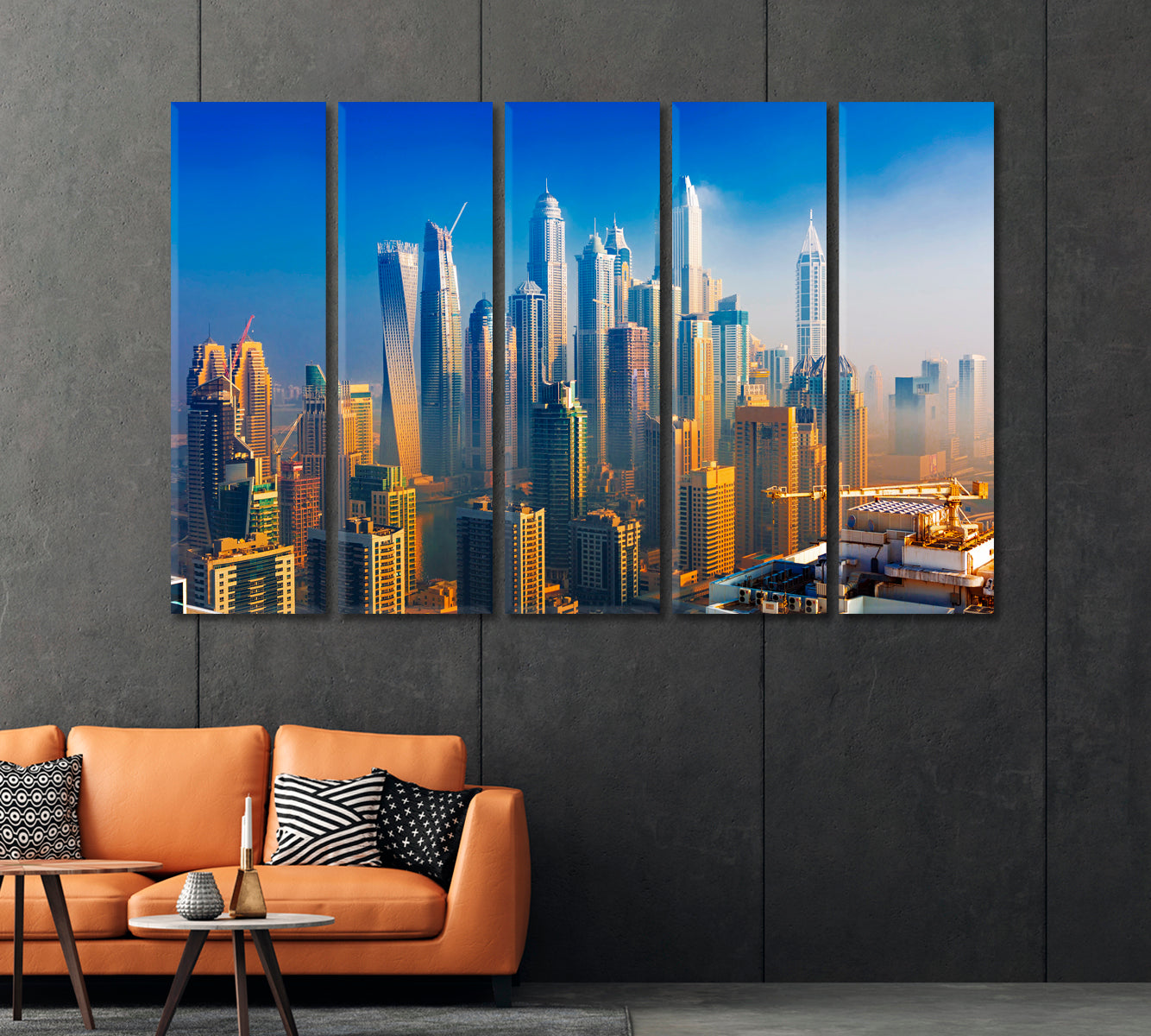 Dubai Marina Skyline Dubai United Arab Emirates Canvas Print-Canvas Print-CetArt-1 Panel-24x16 inches-CetArt