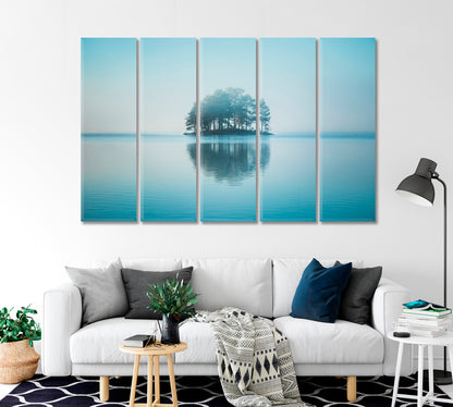 Island on Jonsvatnet Lake Norway Canvas Print-Canvas Print-CetArt-1 Panel-24x16 inches-CetArt