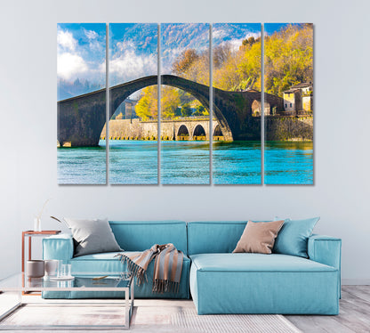 Ponte della Maddalena Devil's Bridge Italy Canvas Print-Canvas Print-CetArt-1 Panel-24x16 inches-CetArt