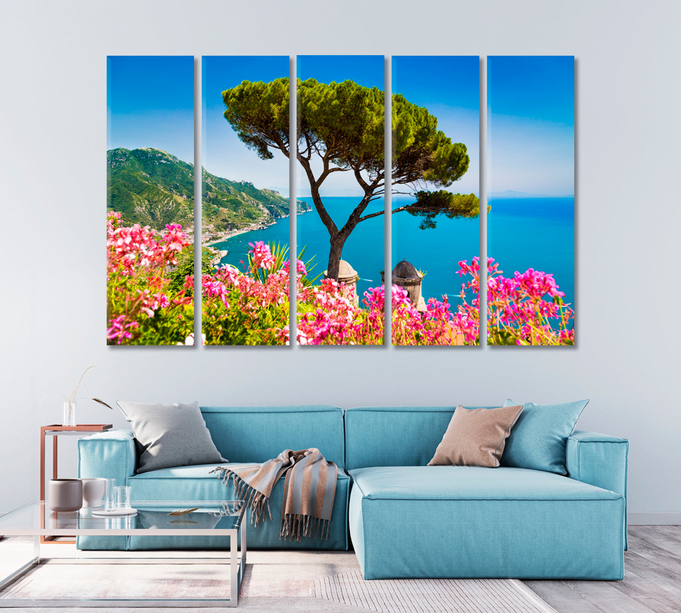Amalfi Coast with the Gulf of Salerno Campania Italy Canvas Print-Canvas Print-CetArt-1 Panel-24x16 inches-CetArt