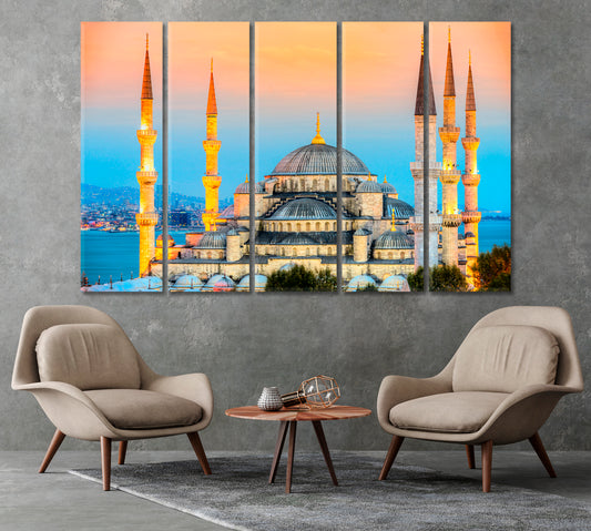 Blue Mosque Istanbul Turkey Canvas Print-Canvas Print-CetArt-1 Panel-24x16 inches-CetArt