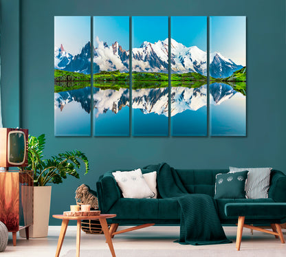 Lac Blanc Lake with Mont Blanc Chamonix France Canvas Print-Canvas Print-CetArt-1 Panel-24x16 inches-CetArt