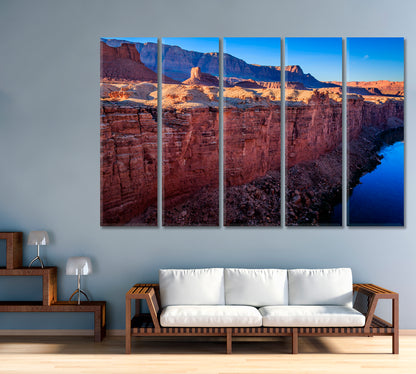 Colorado River Flowing Through Marble Canyon Canvas Print-Canvas Print-CetArt-5 Panels-36x24 inches-CetArt