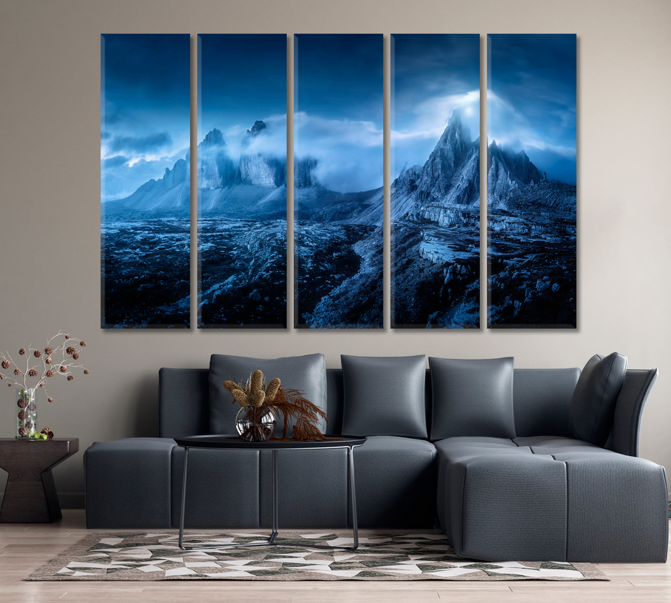 Amazing Landscape with Mountain Peaks Canvas Print-Canvas Print-CetArt-1 Panel-24x16 inches-CetArt