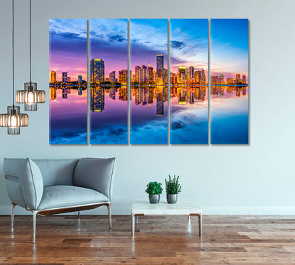 Downtown Miami United States Canvas Print-Canvas Print-CetArt-1 Panel-24x16 inches-CetArt