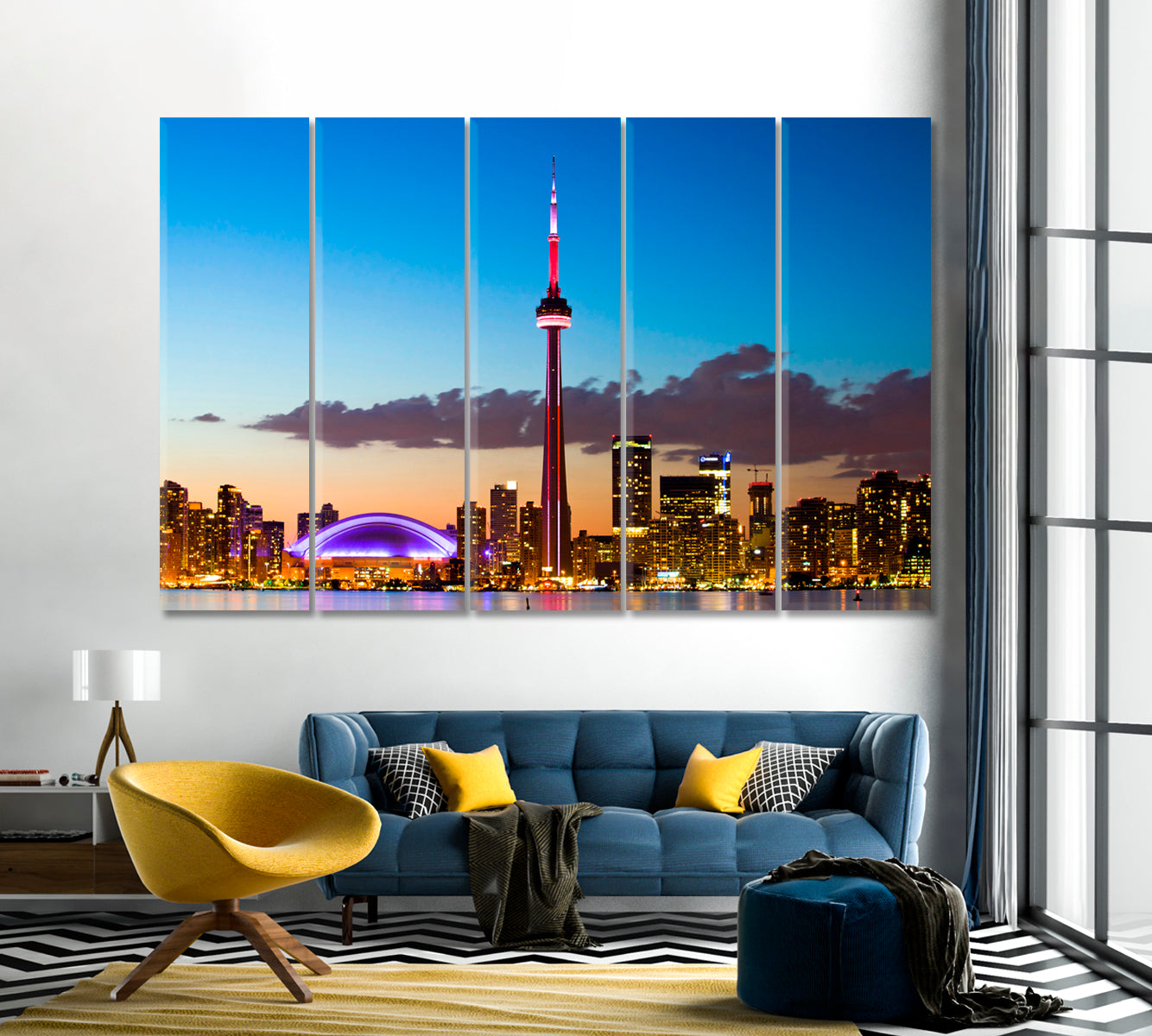 Sunset Over Toronto Canada Canvas Print-Canvas Print-CetArt-1 Panel-24x16 inches-CetArt