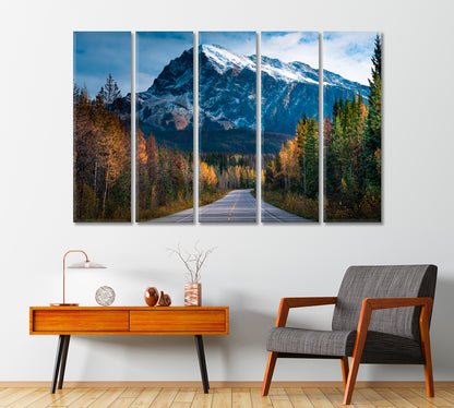 Road to Jasper National Park Canada Canvas Print-Canvas Print-CetArt-1 Panel-24x16 inches-CetArt