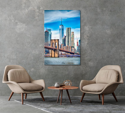 Lower Manhattan New York City Canvas Print-Canvas Print-CetArt-1 panel-16x24 inches-CetArt