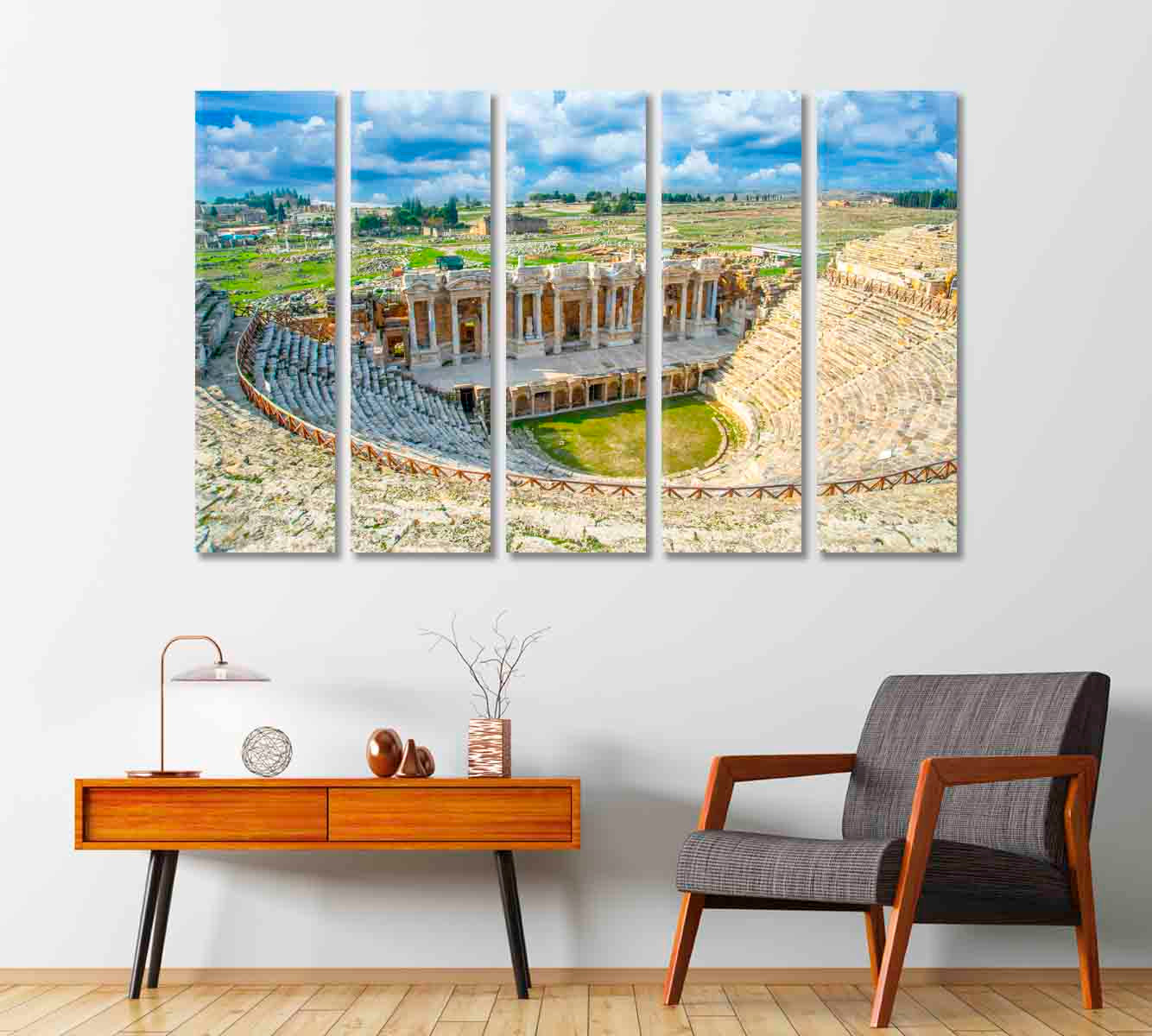 Roman Amphitheater Ruins Turkey Canvas Print-Canvas Print-CetArt-1 Panel-24x16 inches-CetArt