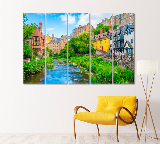 Scenic Dean Village Scotland Canvas Print-Canvas Print-CetArt-1 Panel-24x16 inches-CetArt