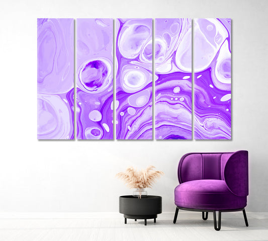 Abstract Purple and White Bubble Canvas Print-Canvas Print-CetArt-1 Panel-24x16 inches-CetArt