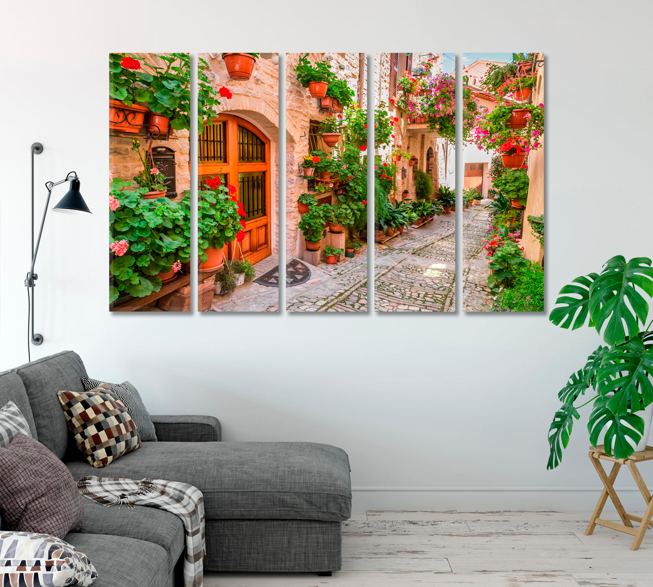 Old Streets of Spello in Umbria Italy Canvas Print-Canvas Print-CetArt-1 Panel-24x16 inches-CetArt