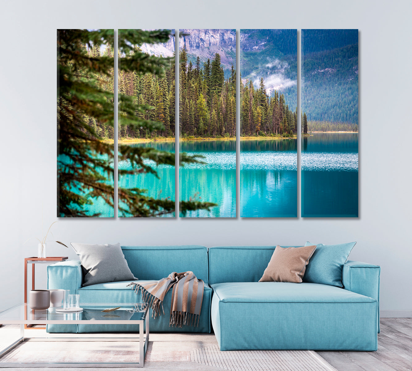 Emerald Lake in Yoho National Park BC Canada Canvas Print-Canvas Print-CetArt-1 Panel-24x16 inches-CetArt