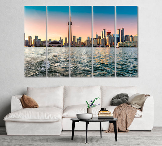 Toronto Skyline Canada Canvas Print-Canvas Print-CetArt-1 Panel-24x16 inches-CetArt