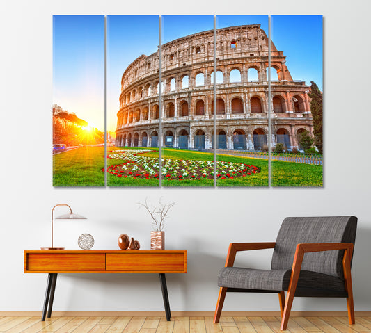 Colosseum at Sunrise Rome Italy Canvas Print-Canvas Print-CetArt-1 Panel-24x16 inches-CetArt
