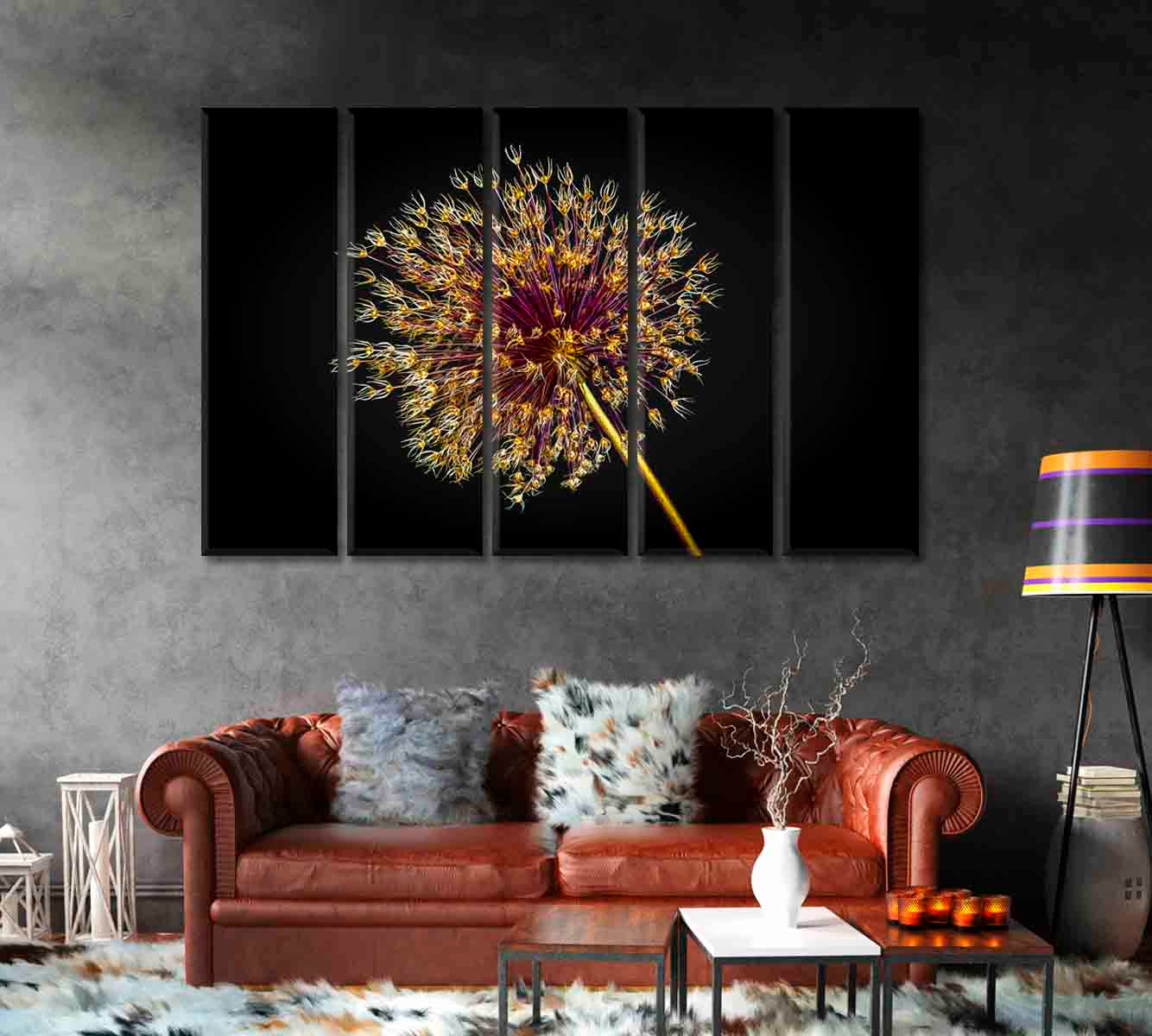 Dried Allium Flower Canvas Print-Canvas Print-CetArt-1 Panel-24x16 inches-CetArt