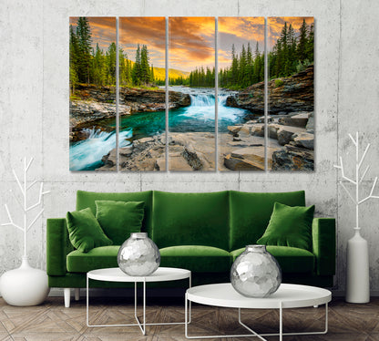 Sheep River Falls Alberta Canada Canvas Print-Canvas Print-CetArt-1 Panel-24x16 inches-CetArt