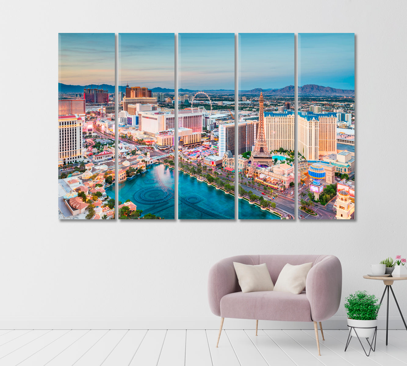 Las Vegas City Lights Nevada USA Canvas Print-Canvas Print-CetArt-1 Panel-24x16 inches-CetArt