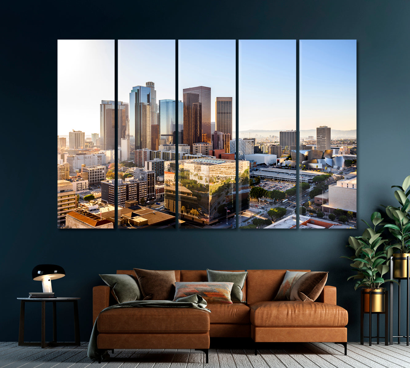 High-rise Buildings Los Angeles California USA Canvas Print-Canvas Print-CetArt-1 Panel-24x16 inches-CetArt