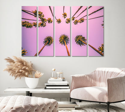 Stunning Purple Sky with Palm Trees Canvas Print-Canvas Print-CetArt-1 Panel-24x16 inches-CetArt