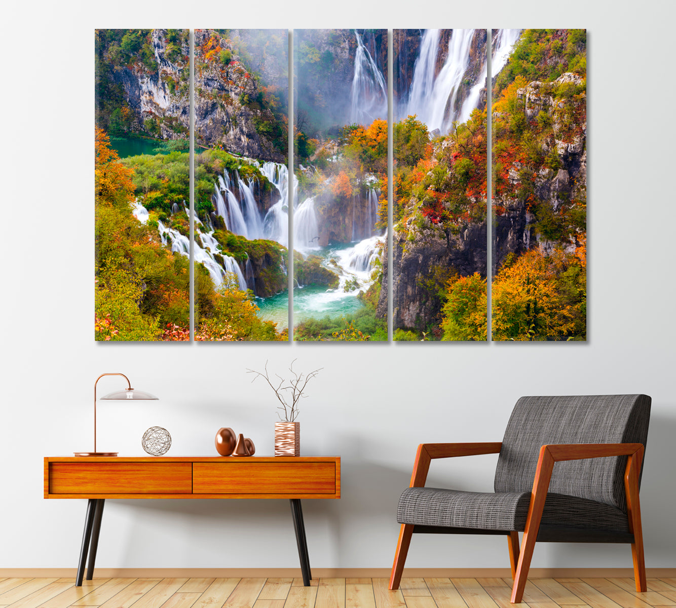 Waterfalls of Plitvice Park Croatia Canvas Print-Canvas Print-CetArt-1 Panel-24x16 inches-CetArt