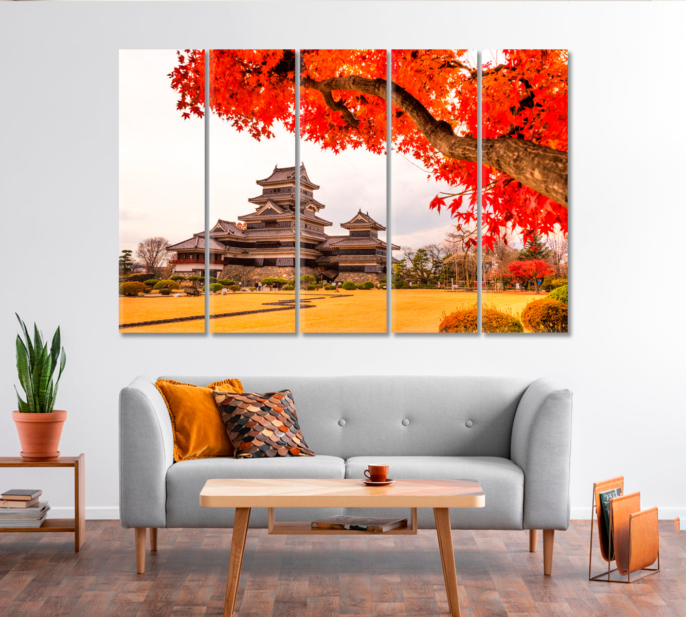 Matsumoto Castle in Autumn Japan Canvas Print-Canvas Print-CetArt-1 Panel-24x16 inches-CetArt