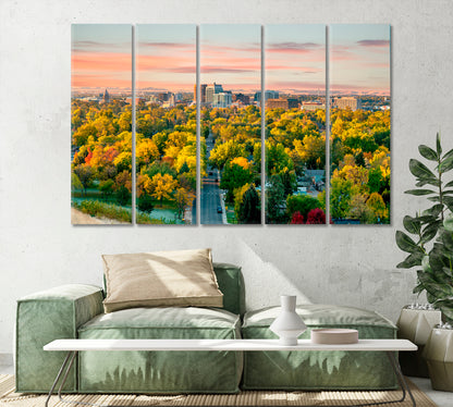 City of Trees Boise Idaho in the Fall Canvas Print-Canvas Print-CetArt-1 Panel-24x16 inches-CetArt