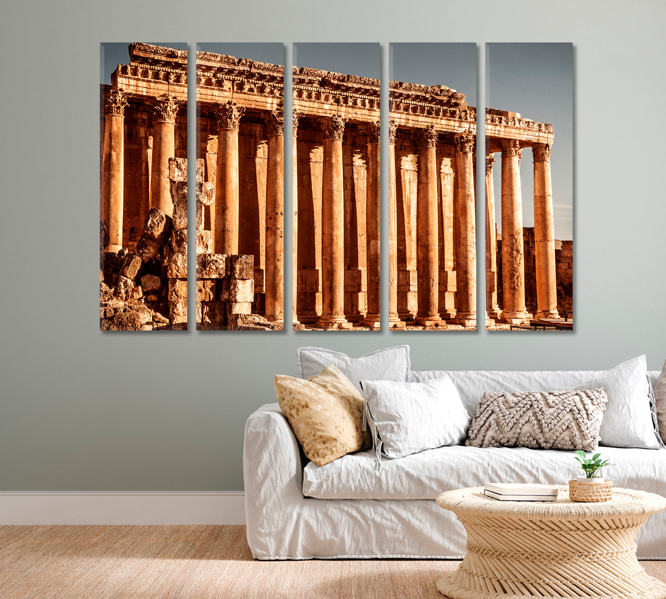 Temple of Jupiter Baalbek Lebanon Canvas Print-Canvas Print-CetArt-1 Panel-24x16 inches-CetArt