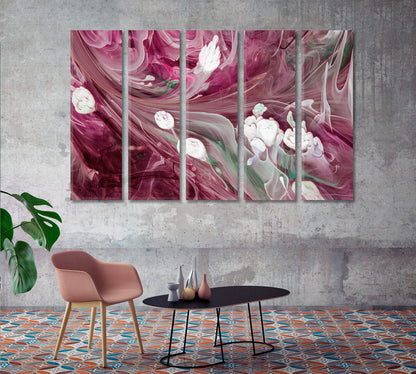 Contemporary Abstract Overflows of Shades and Colors Paints Canvas Print-Canvas Print-CetArt-1 Panel-24x16 inches-CetArt