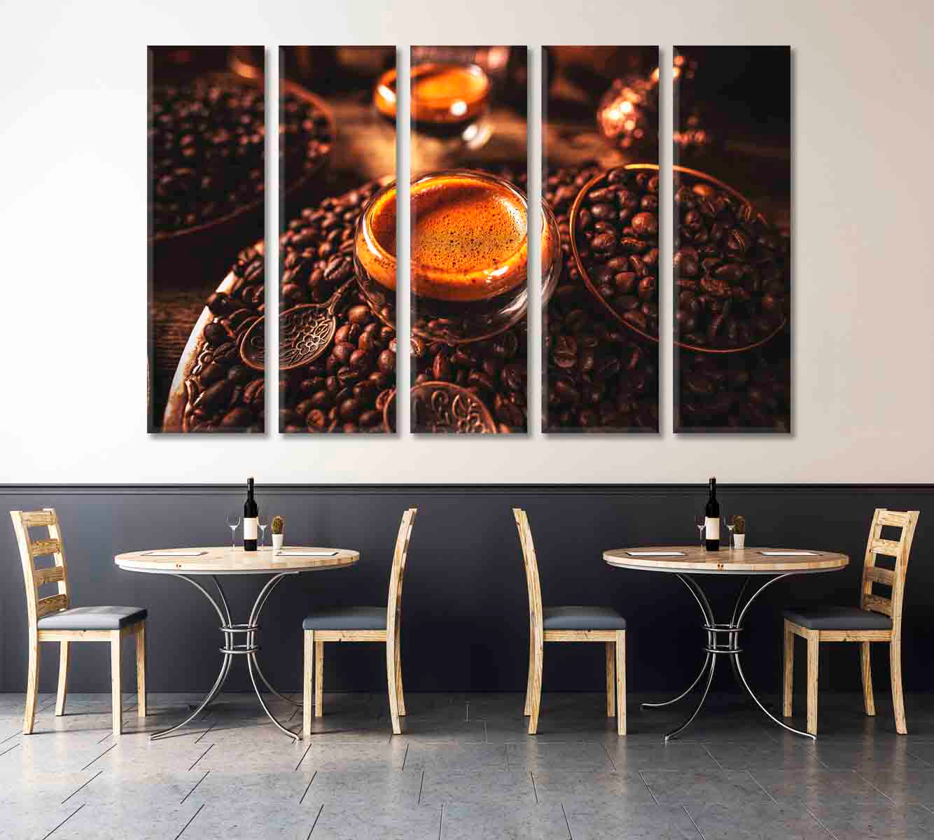 Hot Espresso Coffee Canvas Print-Canvas Print-CetArt-1 Panel-24x16 inches-CetArt