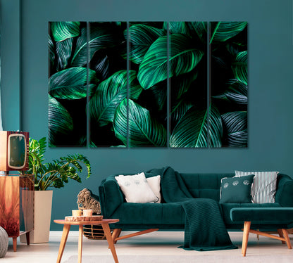 Big Green Tropical Leaf Canvas Print-Canvas Print-CetArt-1 Panel-24x16 inches-CetArt
