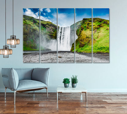 Amazing Skogafoss Waterfall Iceland Canvas Print-Canvas Print-CetArt-1 Panel-24x16 inches-CetArt