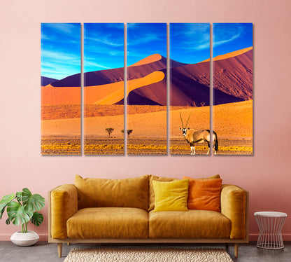 Oryx in the Namib Desert South Africa Canvas Print-Canvas Print-CetArt-1 Panel-24x16 inches-CetArt