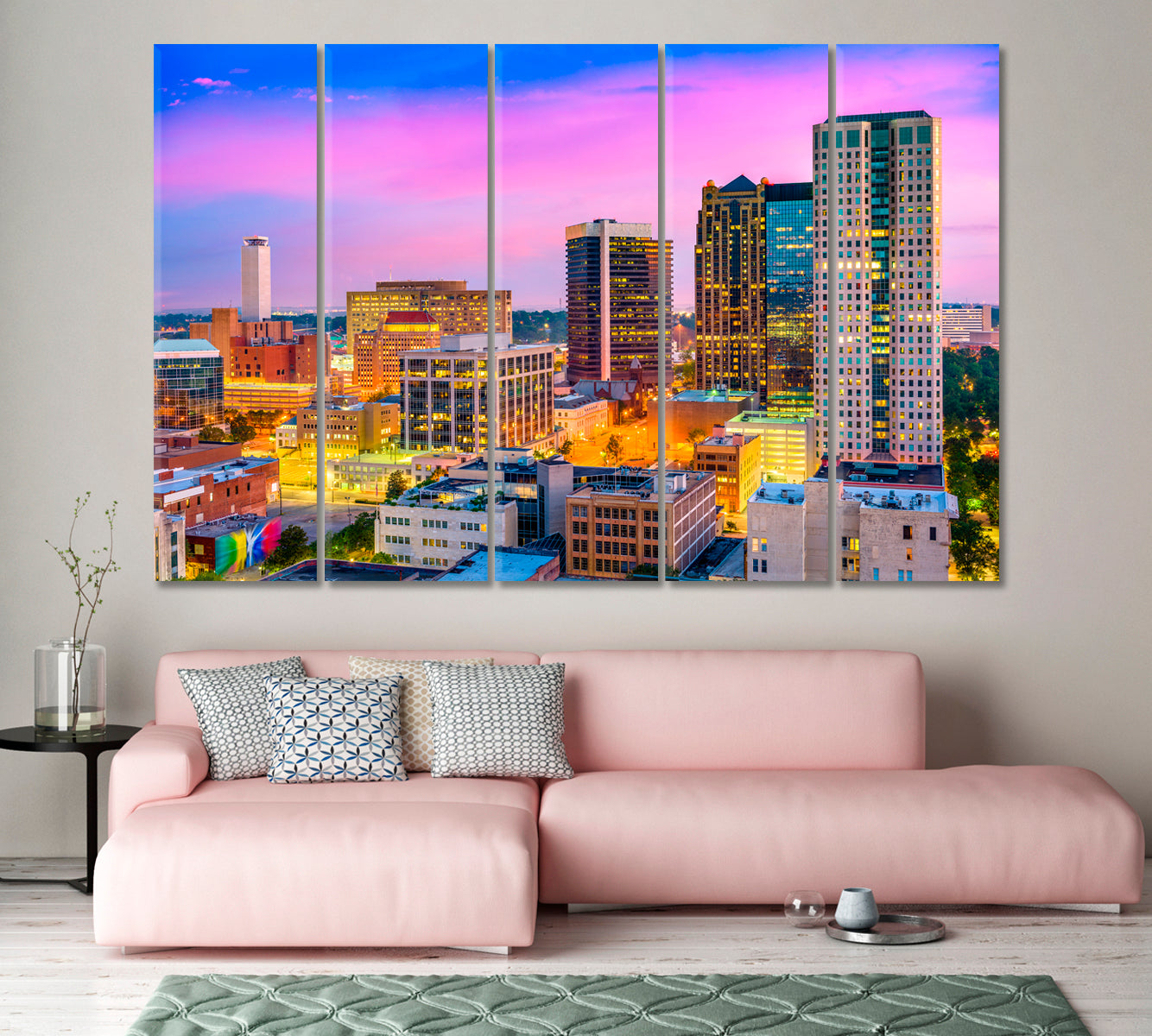 Birmingham City Alabama USA Canvas Print-Canvas Print-CetArt-1 Panel-24x16 inches-CetArt