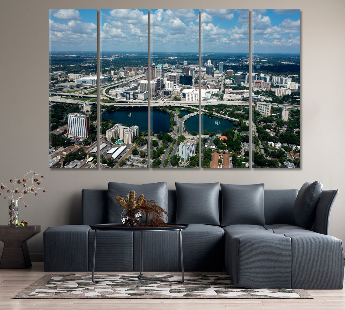 Thriving Downtown Orlando Florida Canvas Print-Canvas Print-CetArt-1 Panel-24x16 inches-CetArt