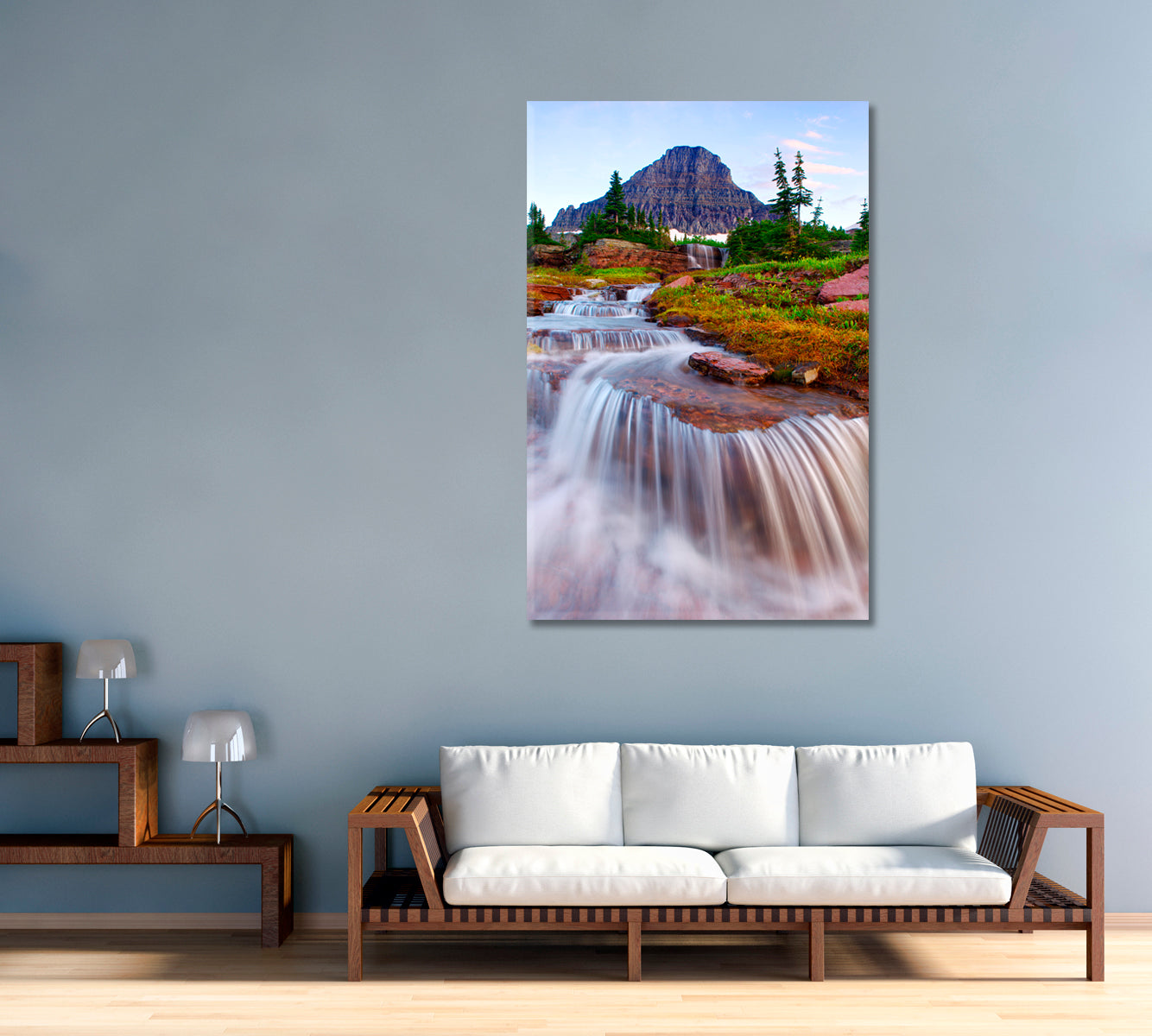 Cascade Waterfall Canvas Print-Canvas Print-CetArt-1 panel-16x24 inches-CetArt